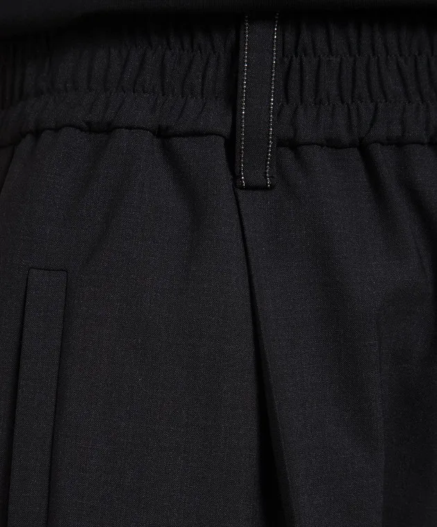 Brunello Cucinelli Gray pants with monil chain