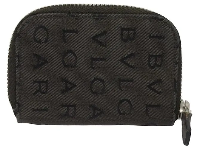 Bulgari Estuche para llaves BVLGARI de lona marrón Auth bs15458 Castaño 