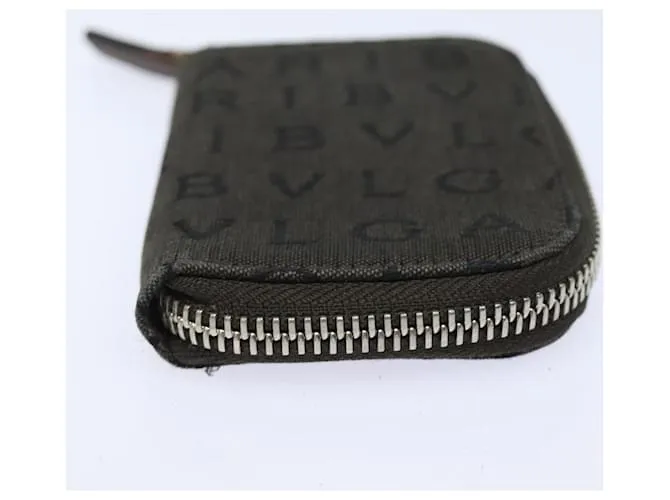 Bulgari Estuche para llaves BVLGARI de lona marrón Auth bs15458 Castaño 