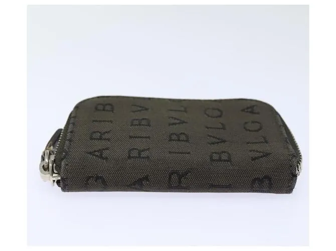 Bulgari Estuche para llaves BVLGARI de lona marrón Auth bs15458 Castaño 
