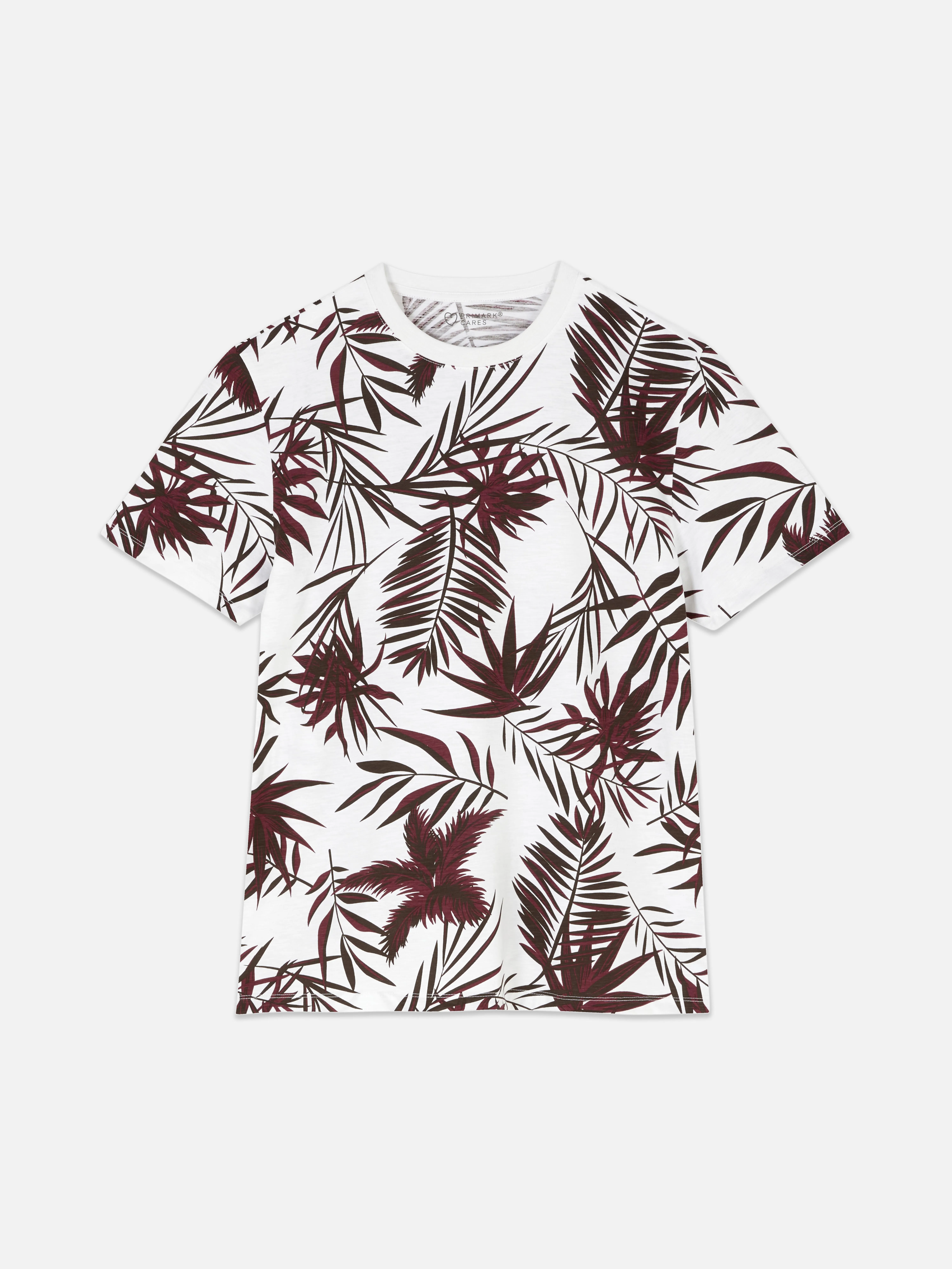 Camiseta con estampado botánico