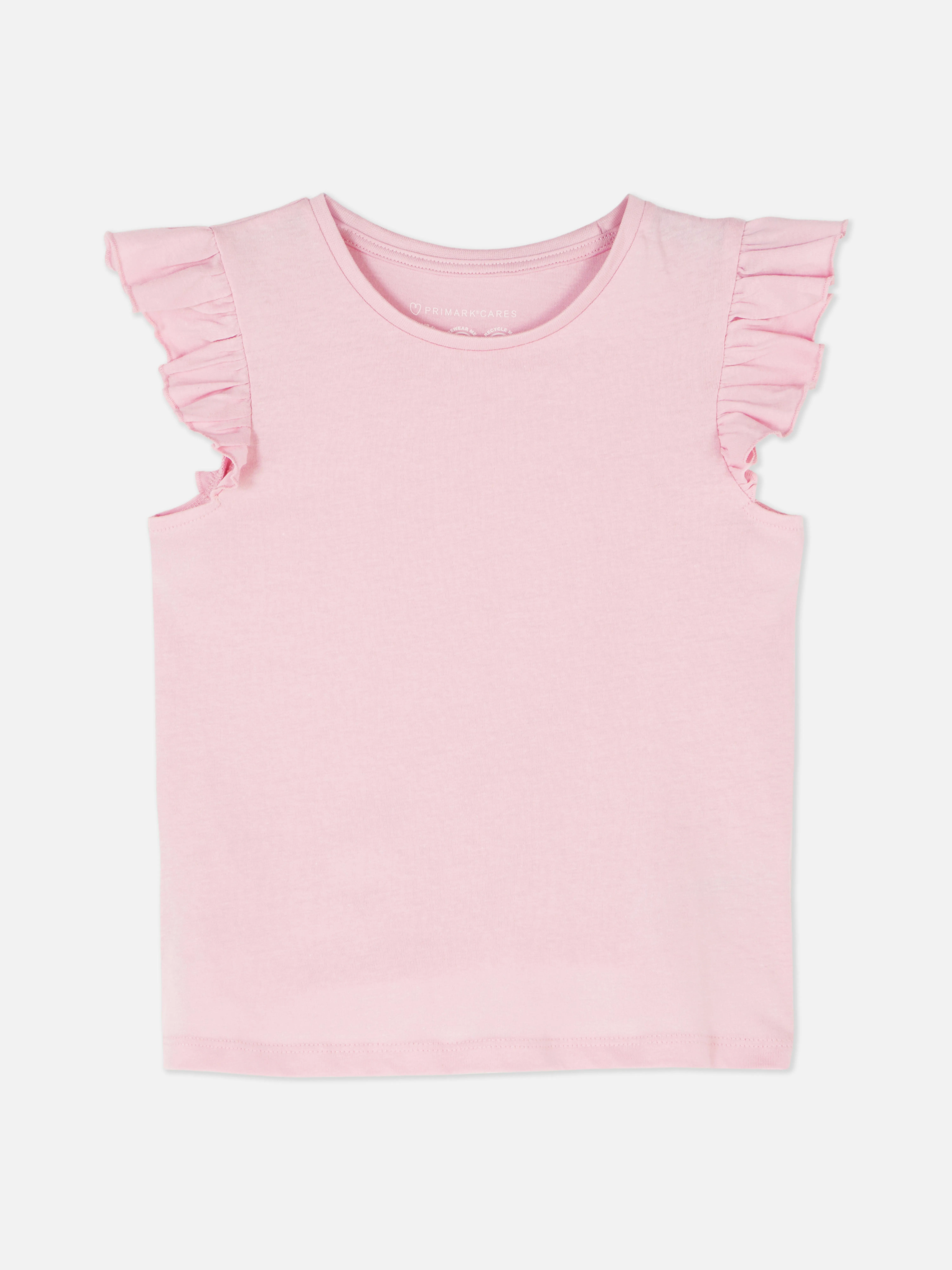 Camiseta con volantes en las mangas