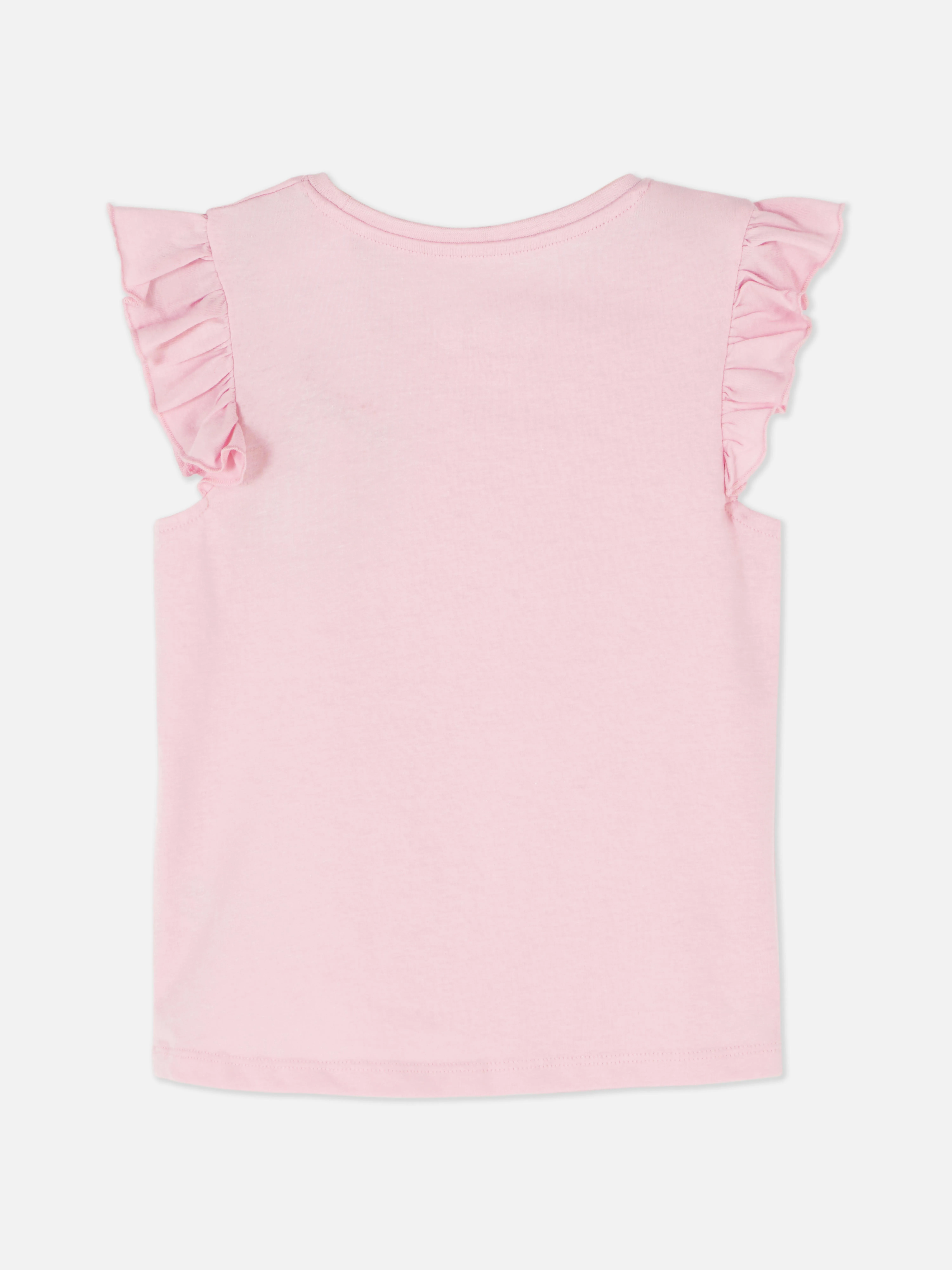 Camiseta con volantes en las mangas