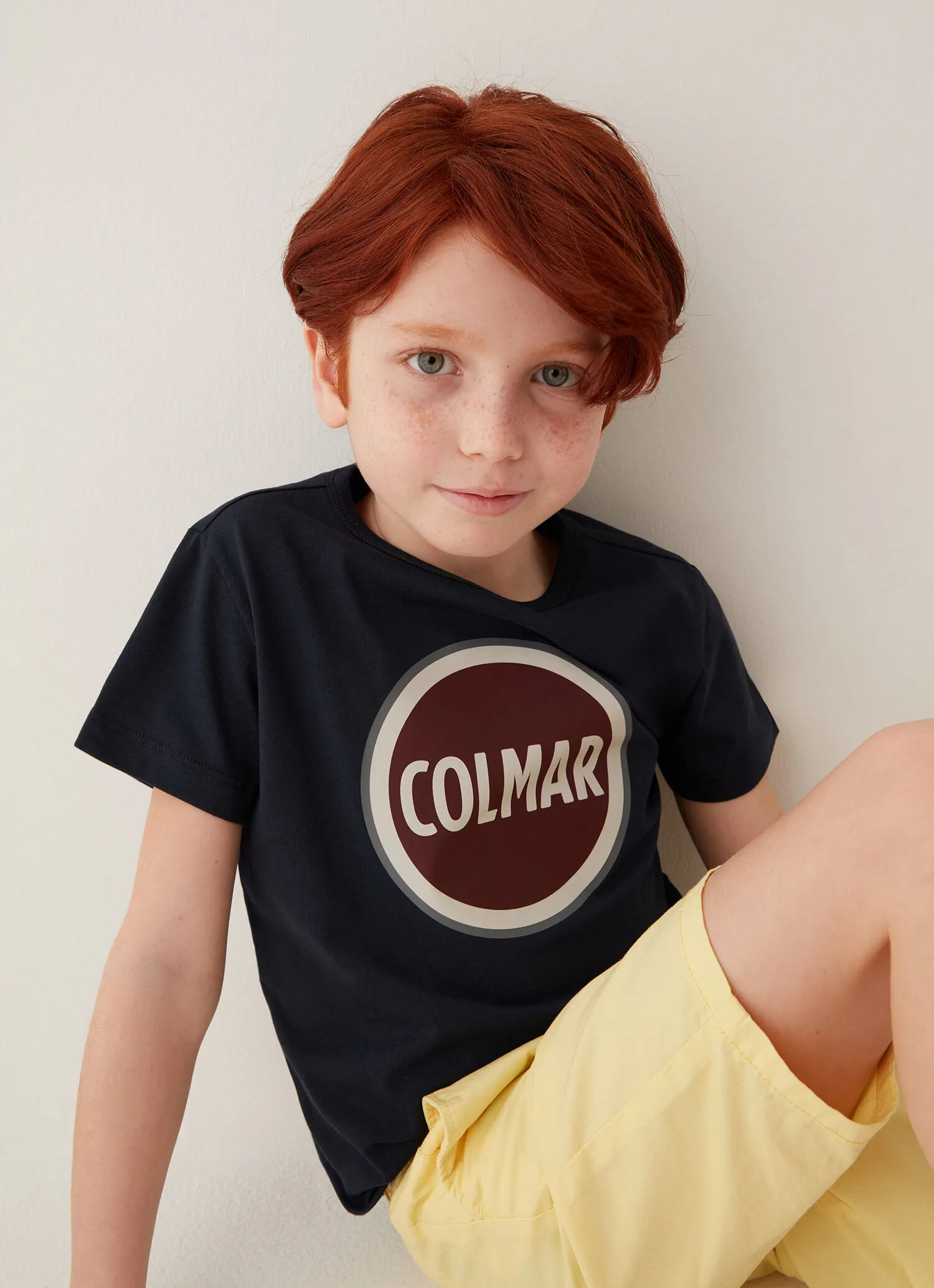 Camiseta de algodón con logotipo grande Colmar