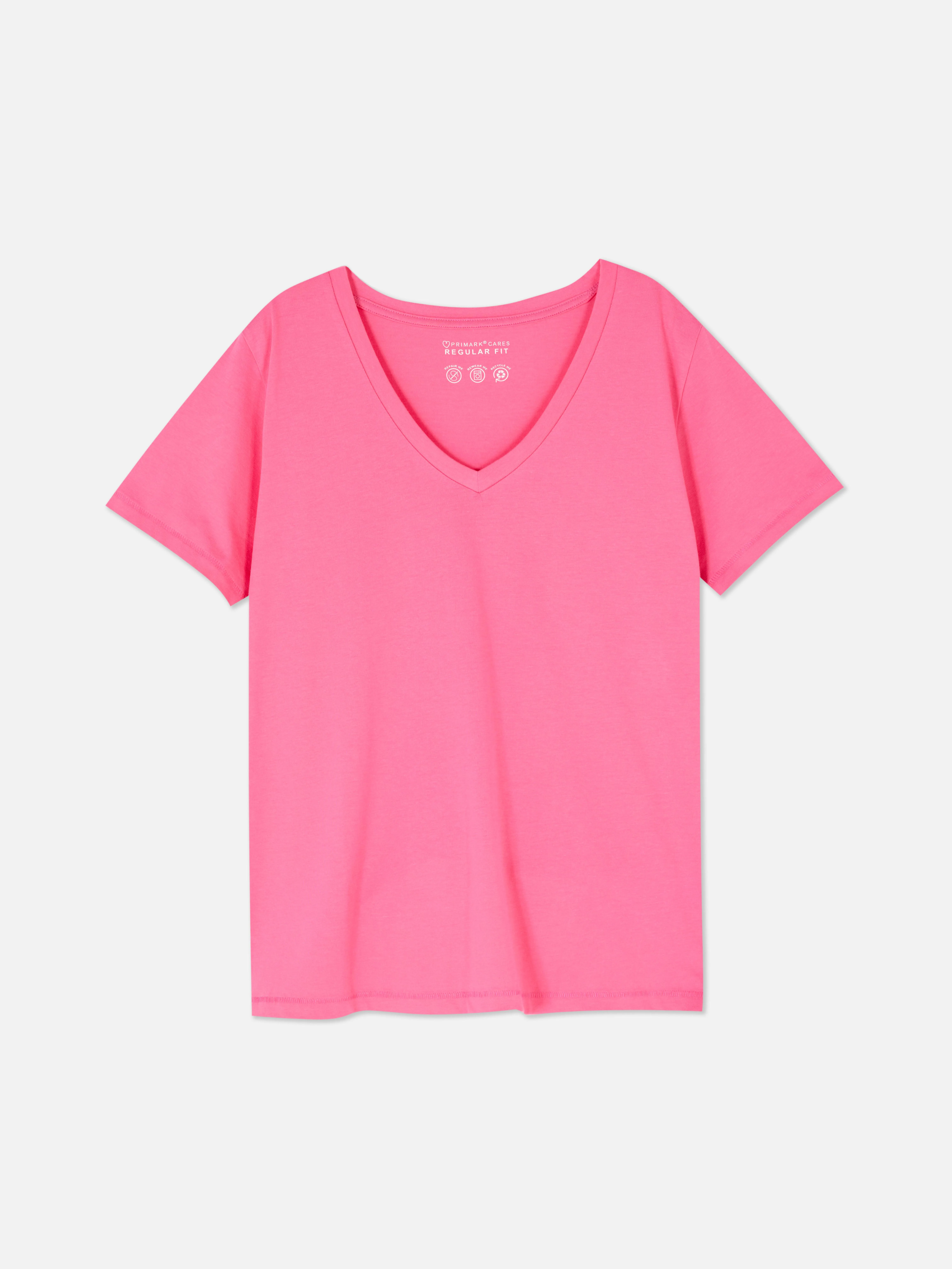Camiseta de manga corta con cuello de pico