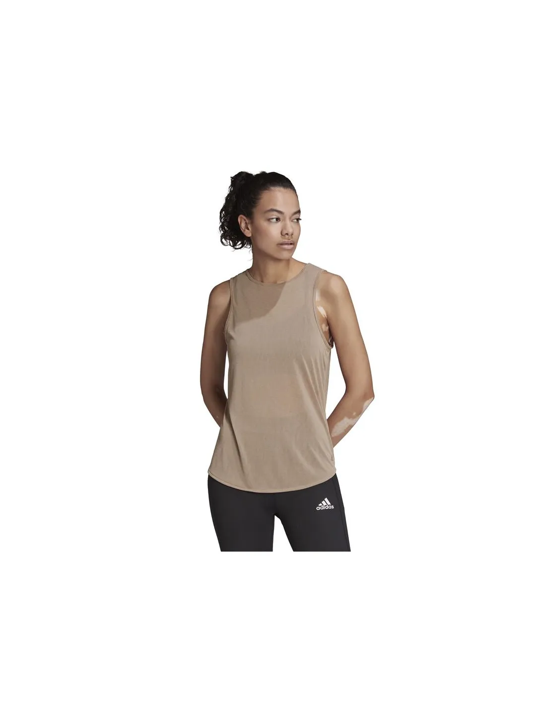 Camiseta de tenis adidas Studio Summer W Brown