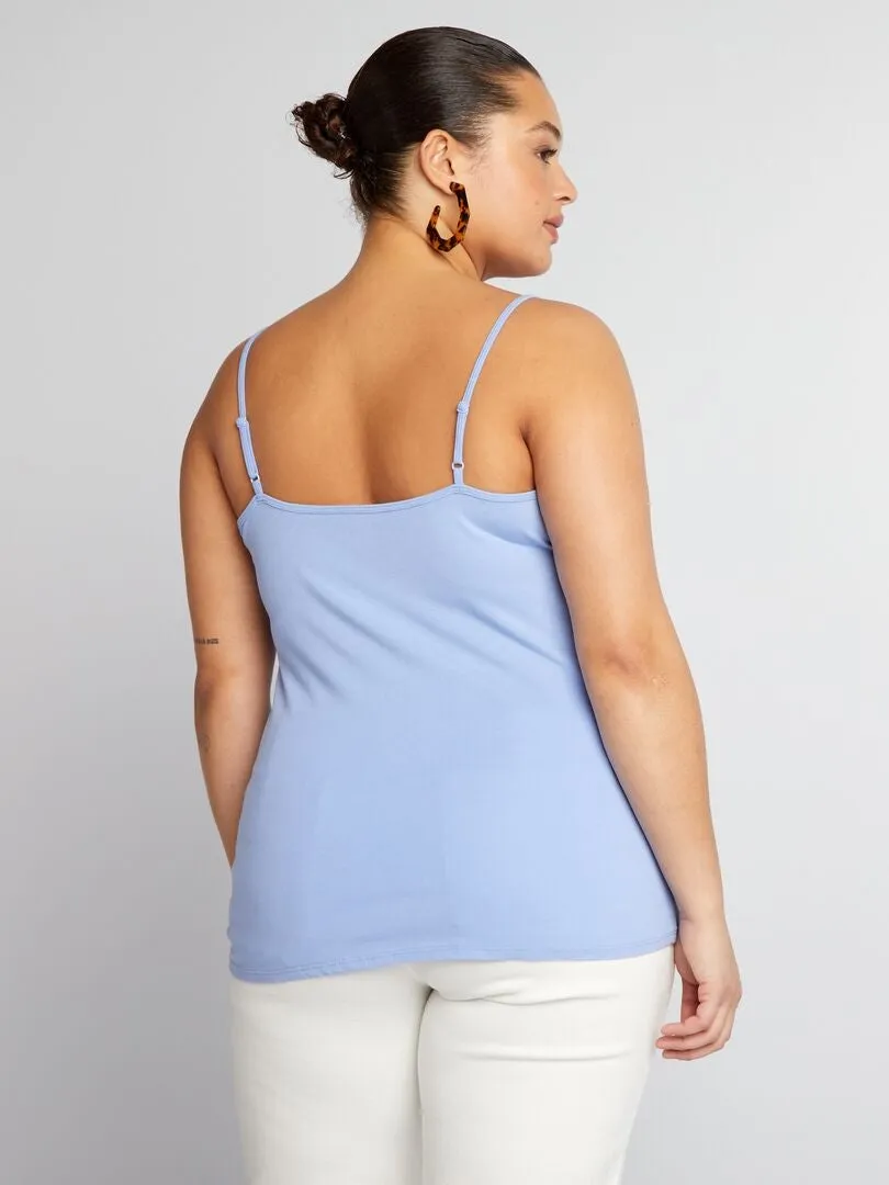 CAMISETA DE TIRANTES FINOS  PURPURA