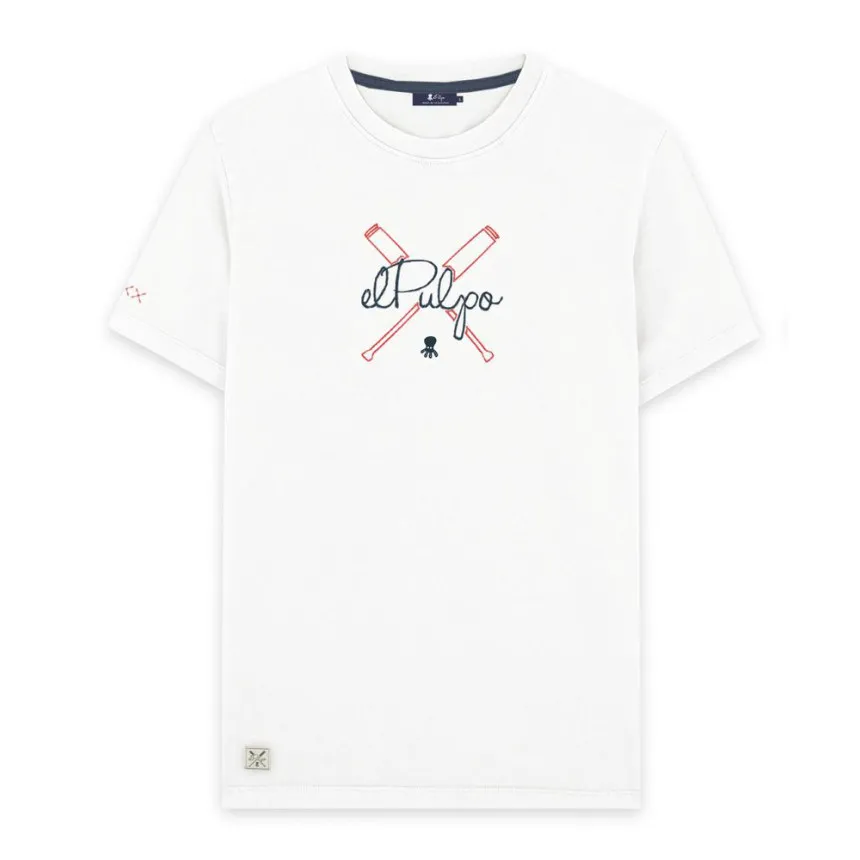 Camiseta El Pulpo Bordado Cordon Remos Para Niños