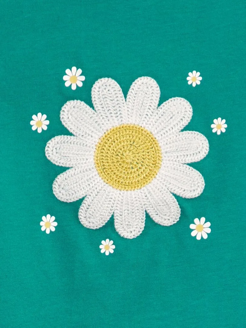 CAMISETA ESTAMPADA DE MANGA CORTA  VERDE
