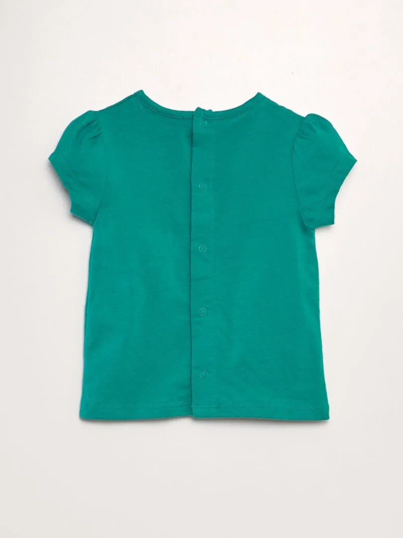 CAMISETA ESTAMPADA DE MANGA CORTA  VERDE