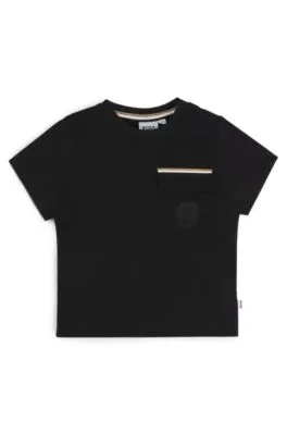 Camiseta para niños en algodón con monograma Double B bordado