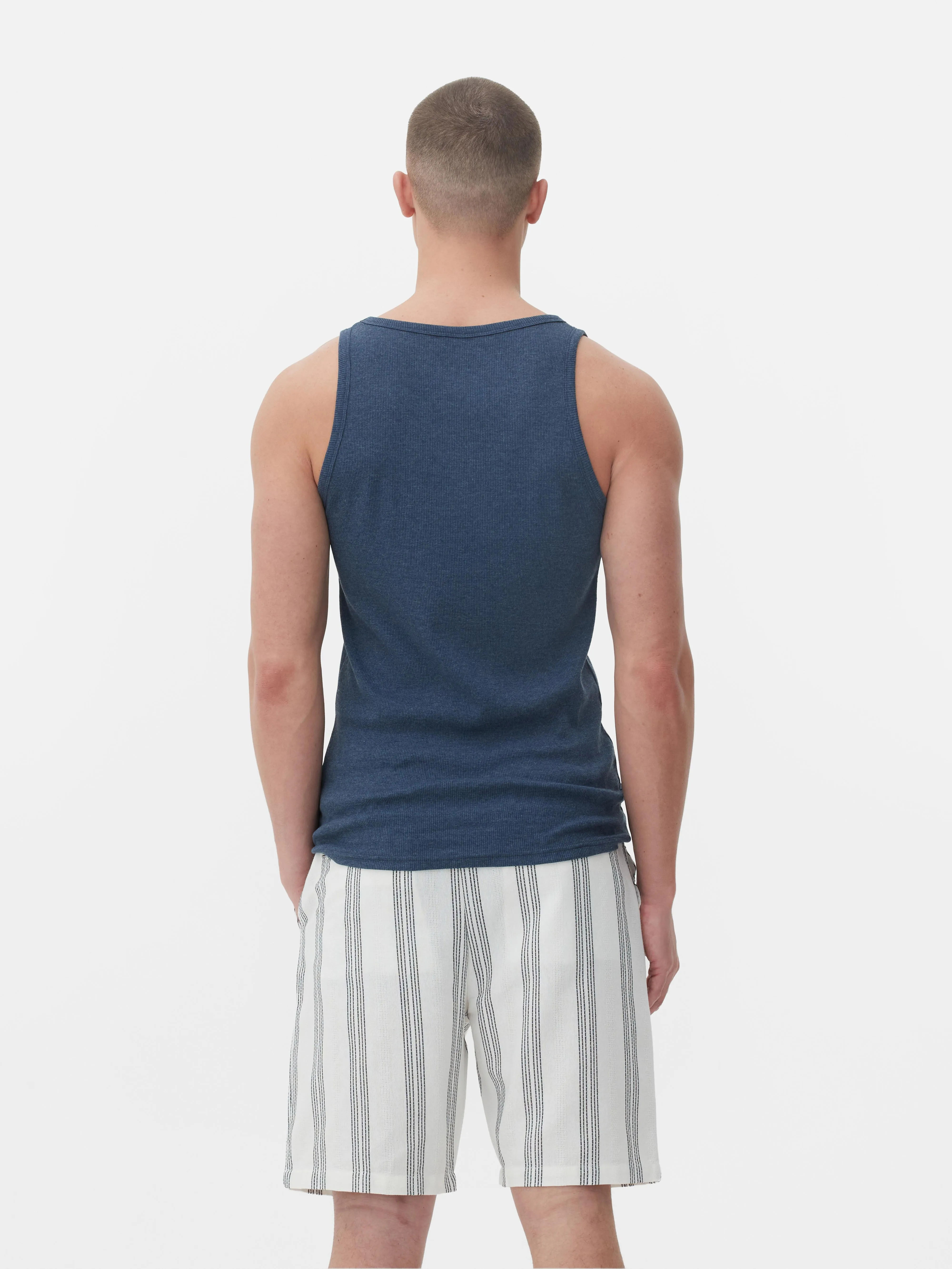 Camiseta sin mangas clásica acanalada