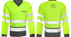 CAMISETAS DE HOMBRE BLUSAS DE TRABAJO DE MANGA LARGA SUDADERAS REFLECTANTES AMARILLO XS - 3XL