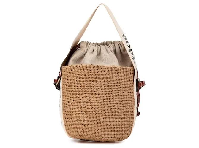 Cesta de fibras naturales pequeñas de Chloé Brown Castaño 