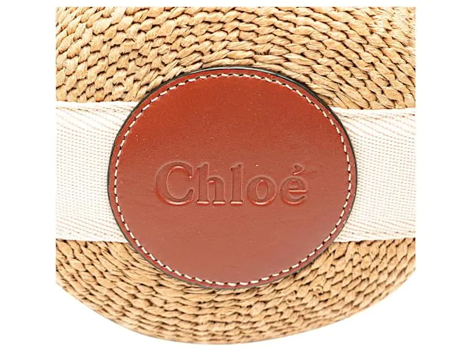 Cesta de fibras naturales pequeñas de Chloé Brown Castaño 