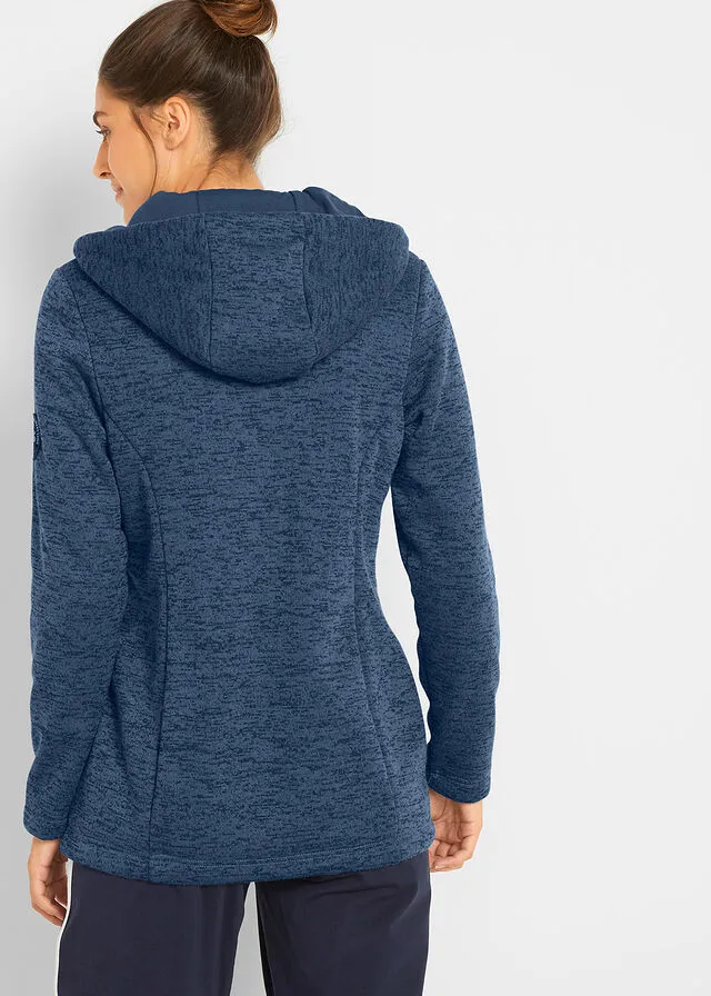 Chaqueta polar de punto con forro índigo