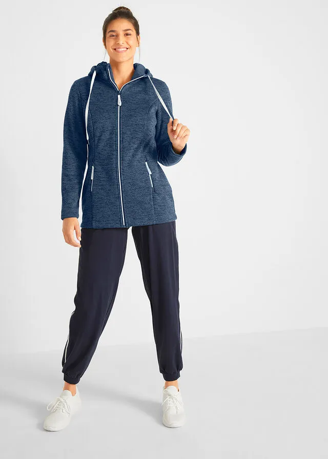 Chaqueta polar de punto con forro índigo