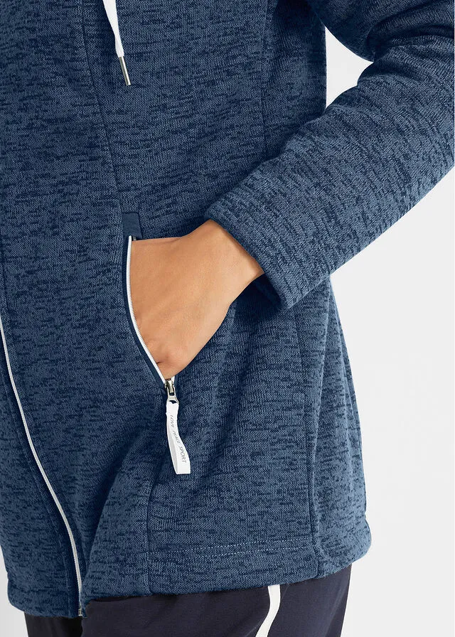 Chaqueta polar de punto con forro índigo