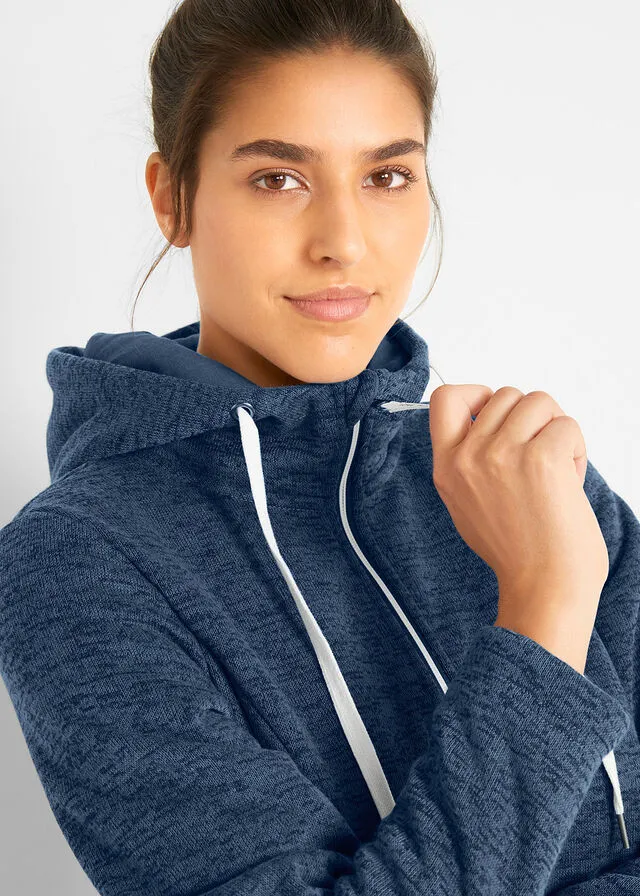 Chaqueta polar de punto con forro índigo