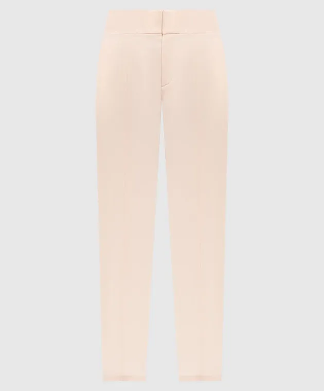 Chloe Beige pants with textured ribbon