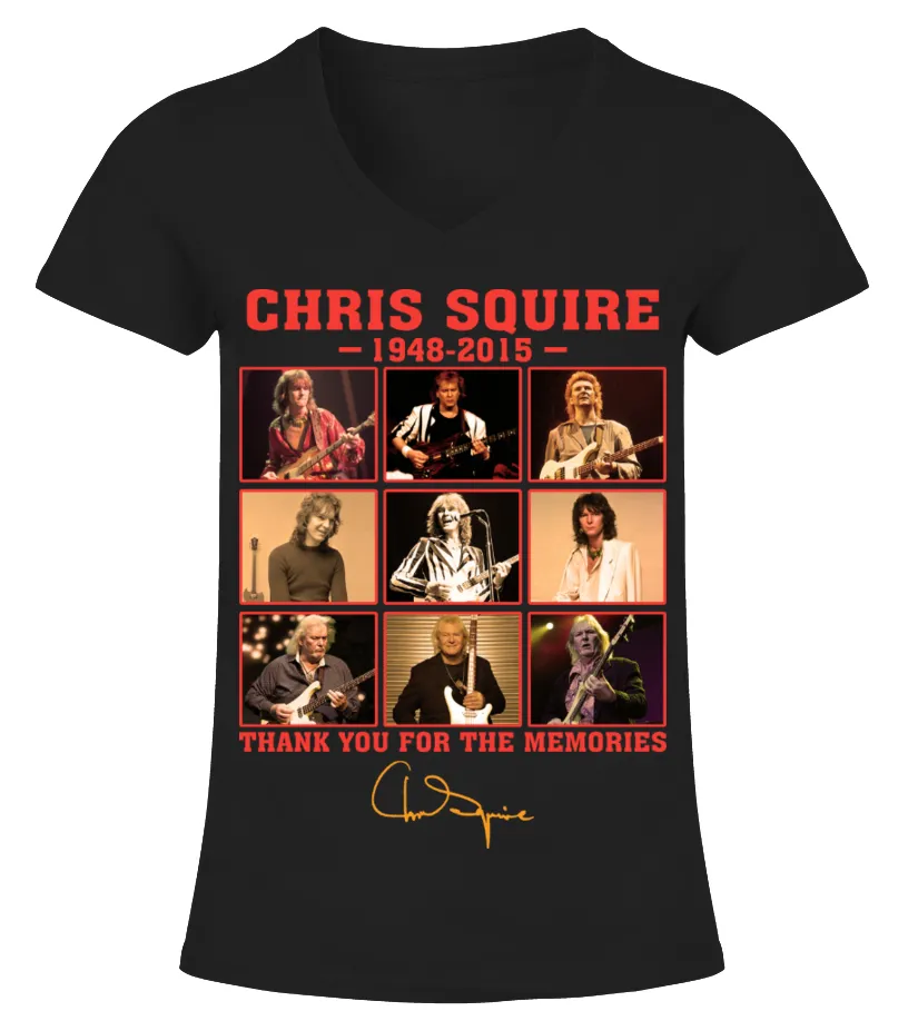 CHRIS SQUIRE  THANK YOU FOR THE MEMORIES CAMISETA CUELLO PICO MUJER