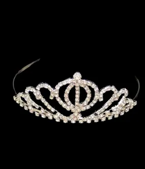 Corona tiara para niña plateada
