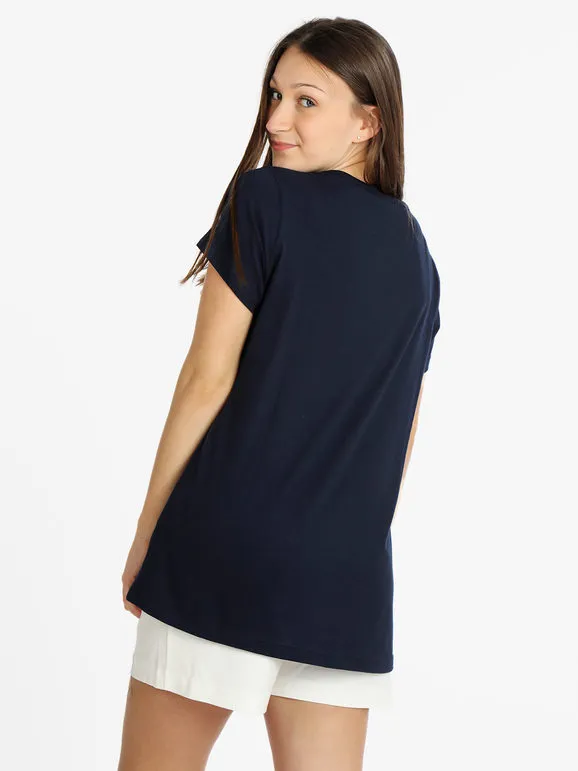 Coveri Moving Camiseta de mujer de algodón de manga corta con texto