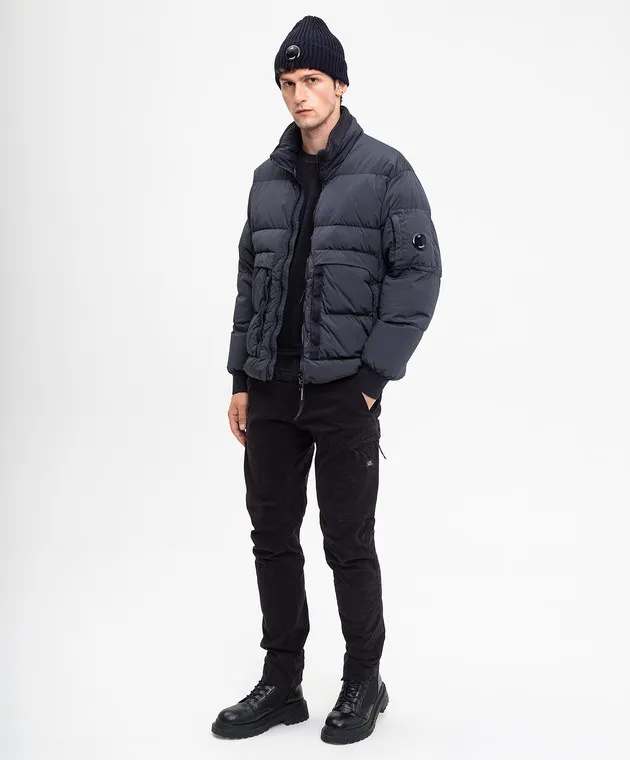 C.P. Company Black cargo pants with logo patch