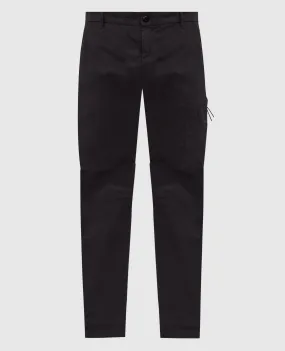 C.P. Company Black cargo pants with logo patch
