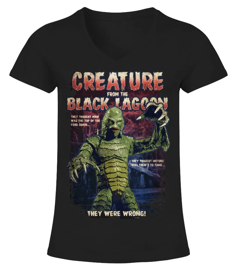 Creature From The Black Lagoon BK (1) Camiseta cuello pico Mujer