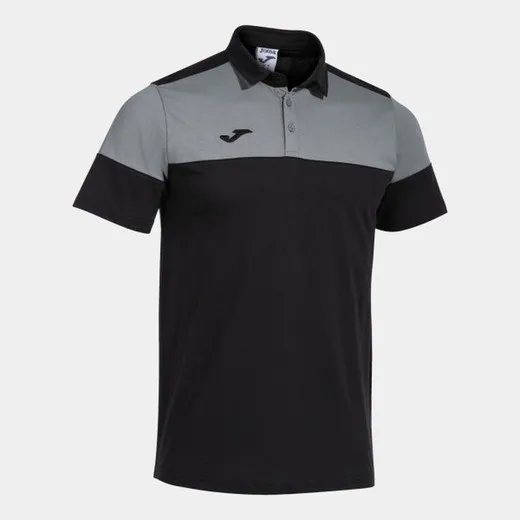 Crew V Short Sleeve Polo Black Grey
