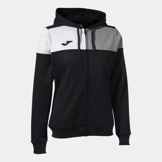 CREW V ZIPUP HOODIE BLACK GREY WHITE