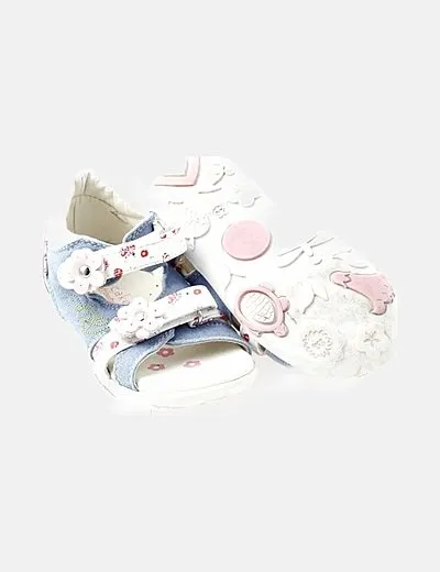 Cupcake Sandalia azul combinada