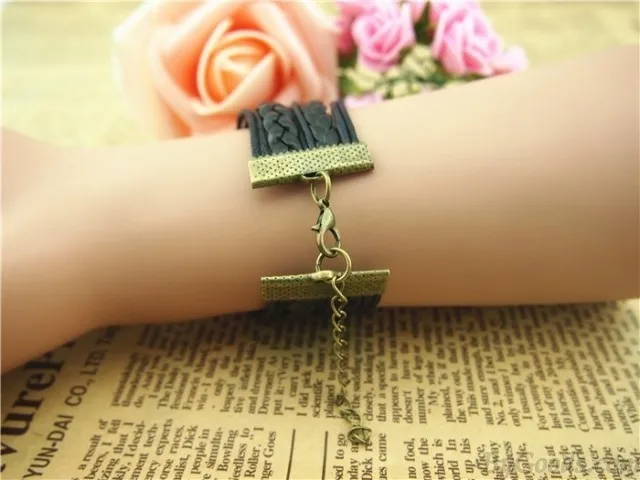 Cute Love Anchor Weave Infinity Bracelet
