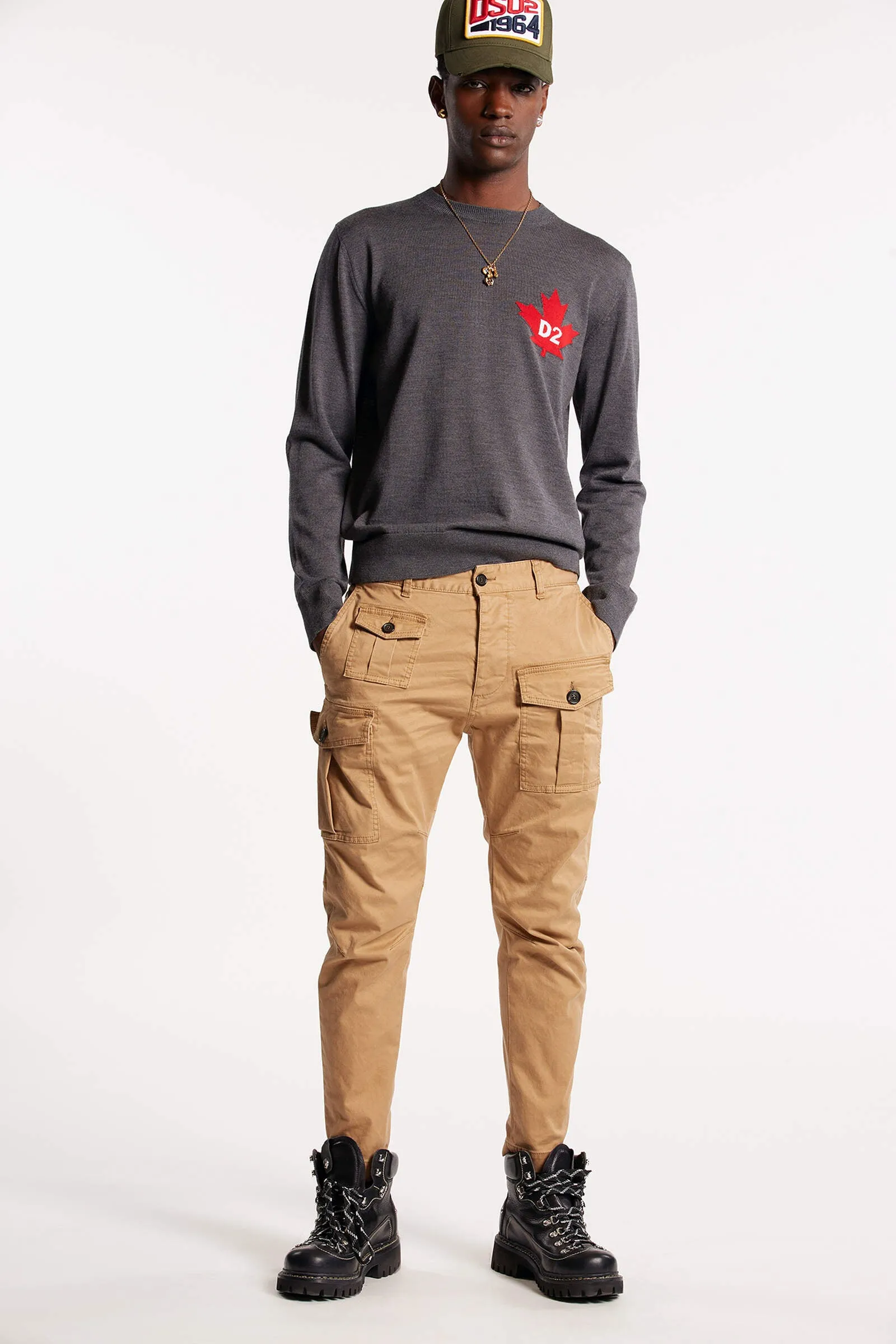 D2 SEXY CARGO PANTS CAMEL