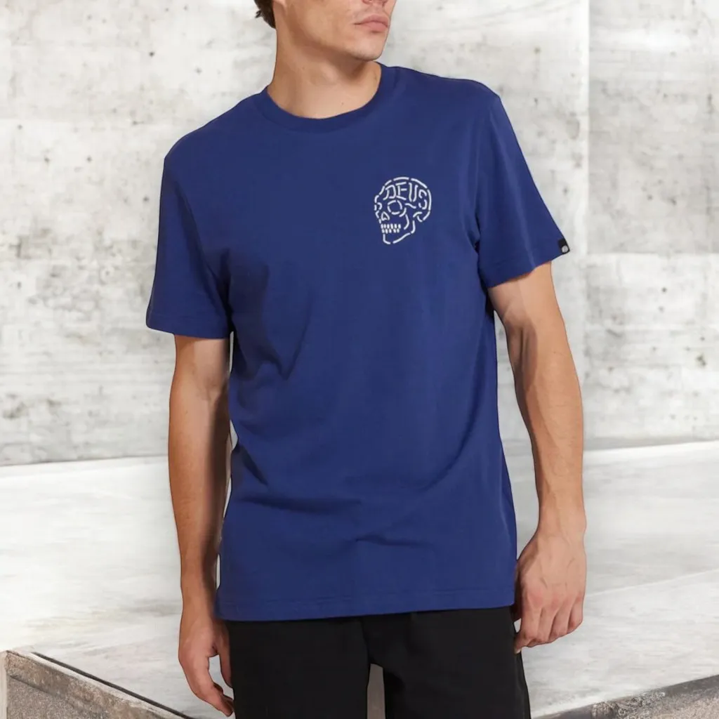Deus Ex Machina – Camiseta Venice skull mechanic blue