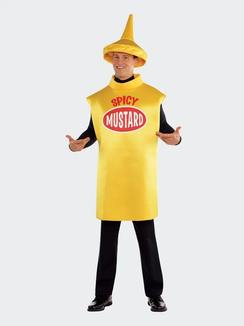 DISFRAZ DE BOTELLA DE MOSTAZA  AMARILLO