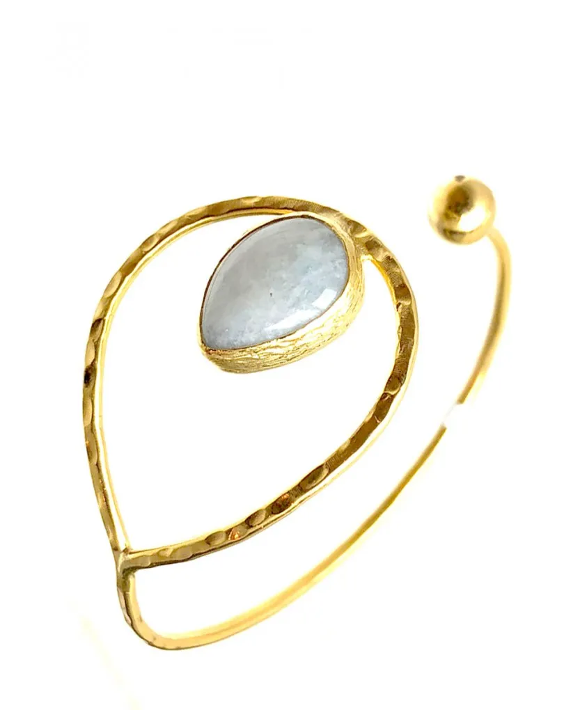ELEGANTES PULSERAS DORADAS CON PIEDRAS BLANCAS ALTA BISUTERIA