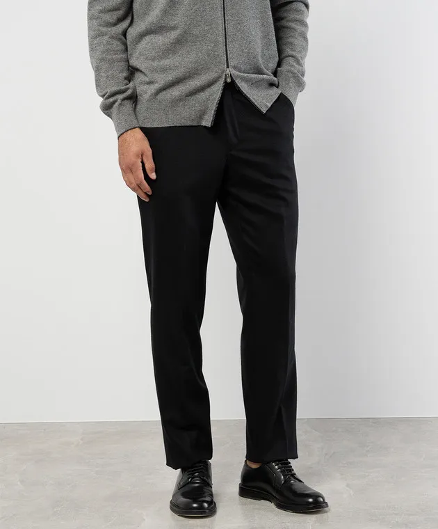 Enrico Mandelli Black pants made of wool