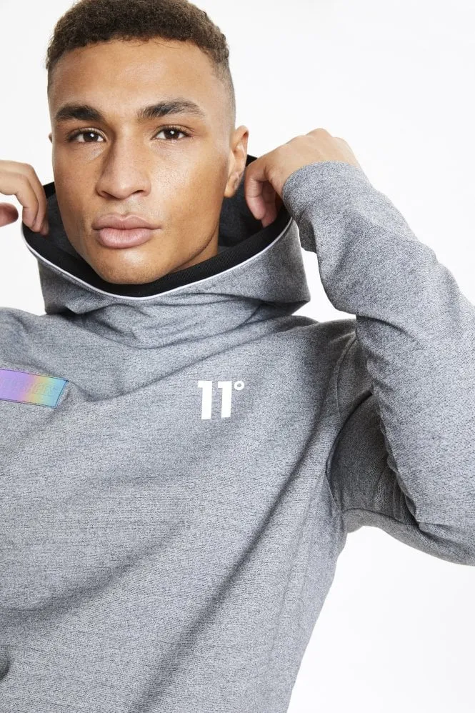 eon Block Pull over Hoodie Grey Marl