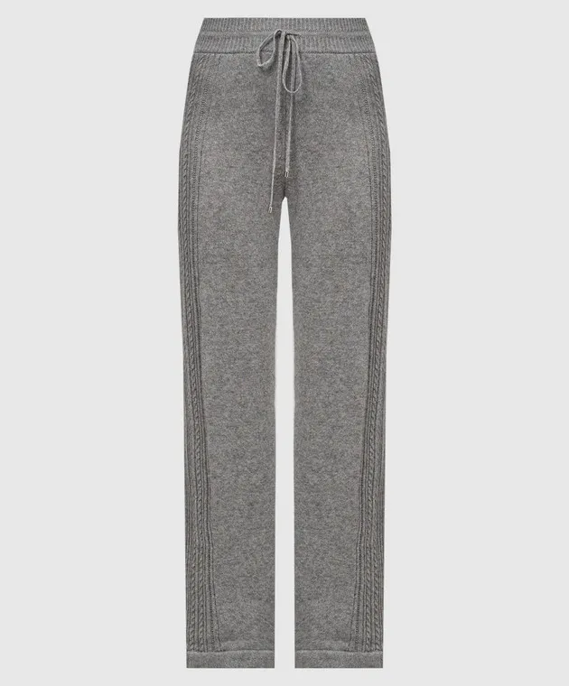 Ermanno Scervino Gray wool and cashmere flared pants