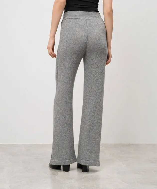 Ermanno Scervino Gray wool and cashmere flared pants
