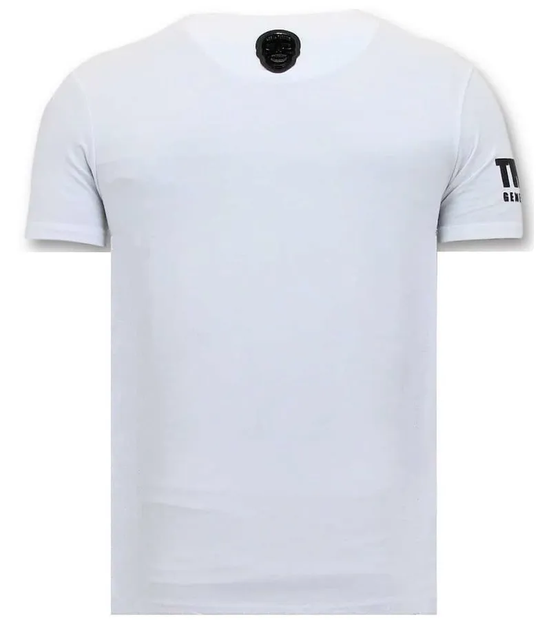 EXCLUSIVA CAMISETA DE LOS HOMBRES PADRINO CORLEONE  BLANCO