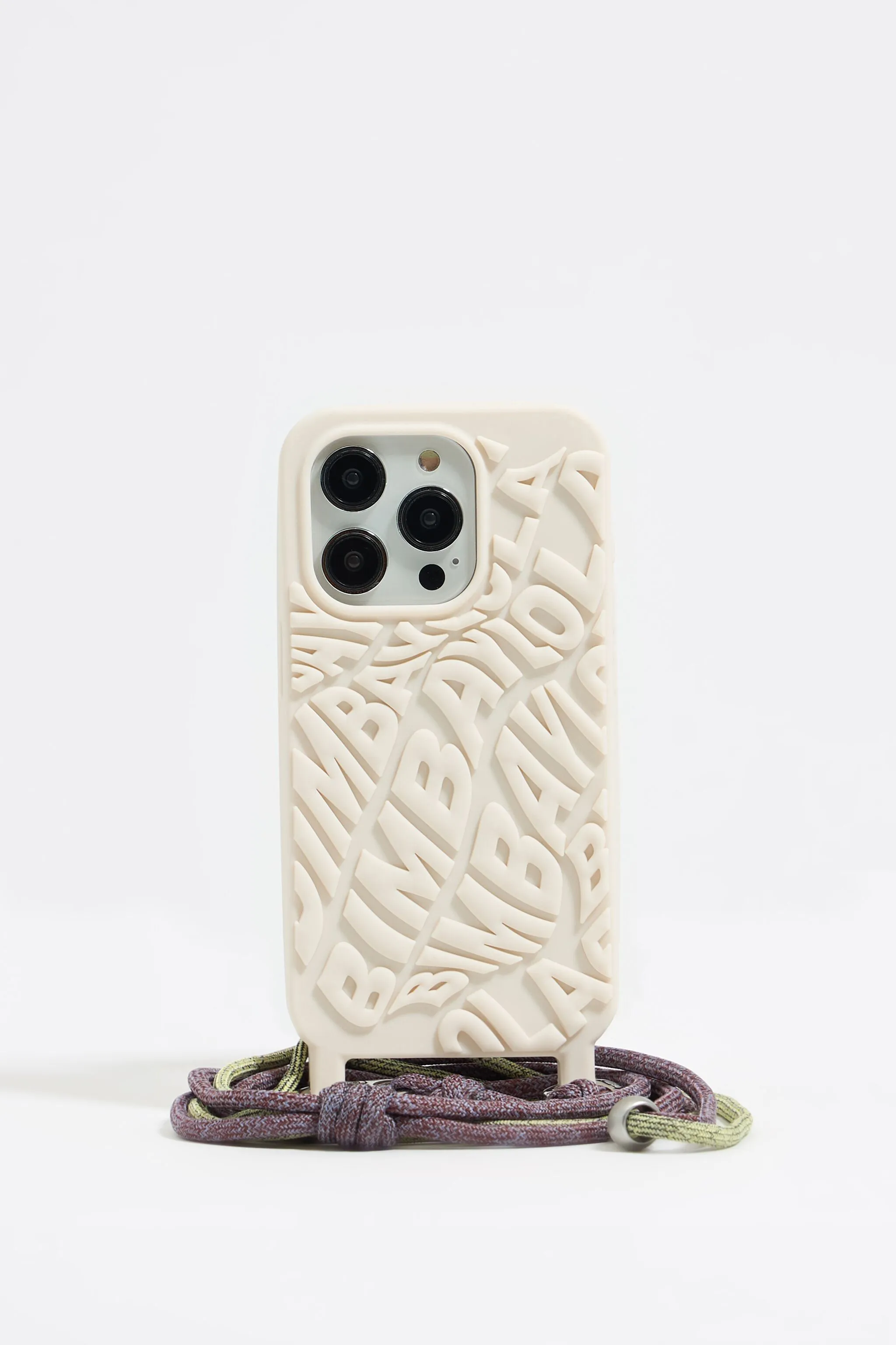 Funda iPhone 14 Pro silicona logo marfil