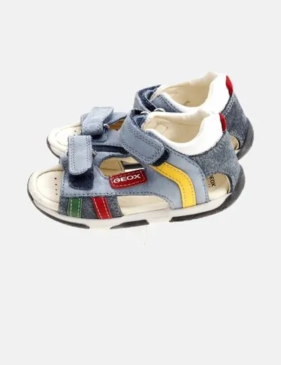 Geox Sandalia azul combinada velcro
