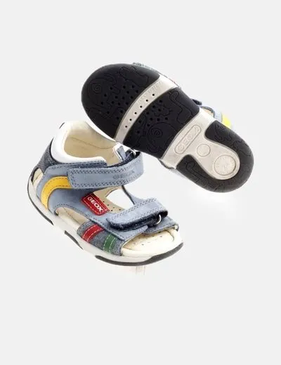 Geox Sandalia azul combinada velcro