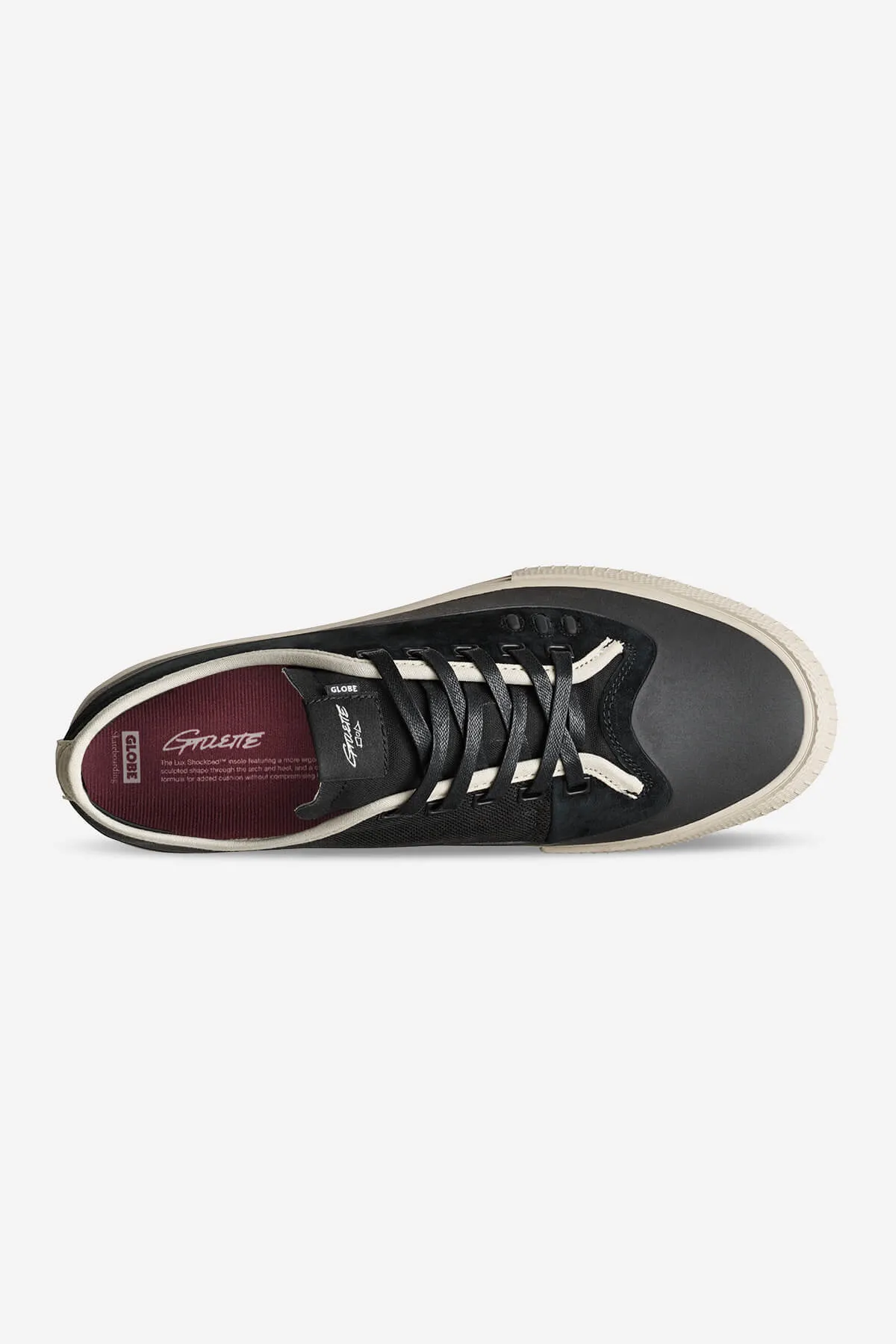 GILLETTE  BLACK/BLACK/CREAM  SKATE SHOES