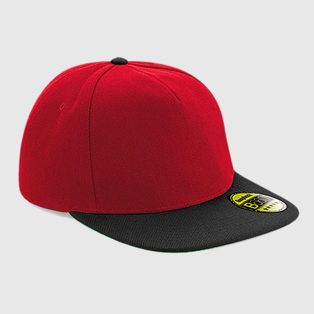 GORRA SNAPBACK COLOR ROJONEGRO. 