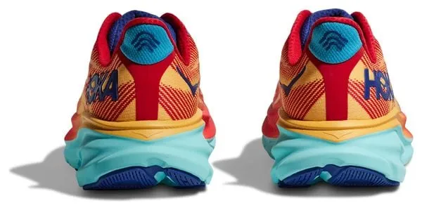 Hoka One One Hoka One One Clifton 9 Rojo Naranja Azul Zapatillas de Running para Mujer