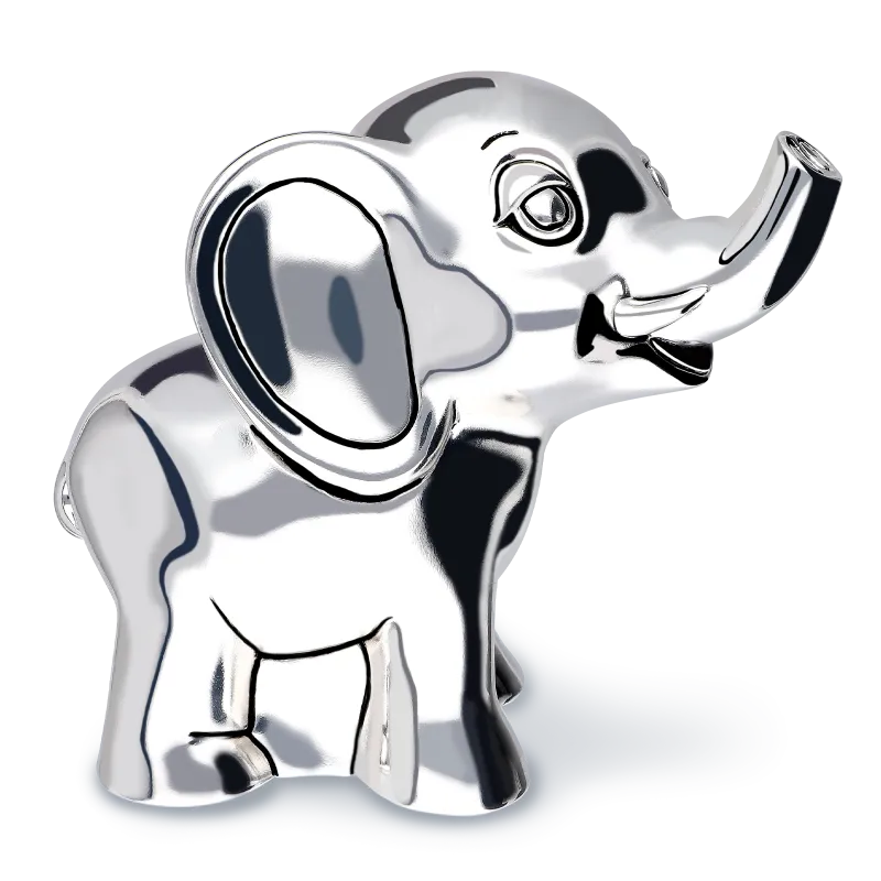 Hucha "Elefante" plata de primera ley